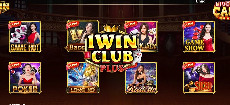 IWIN Club Plus với live Casino với Dealer nóng bỏng